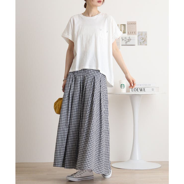 オーバーサイズポケット付きUネックTee | atONE | 詳細画像29 