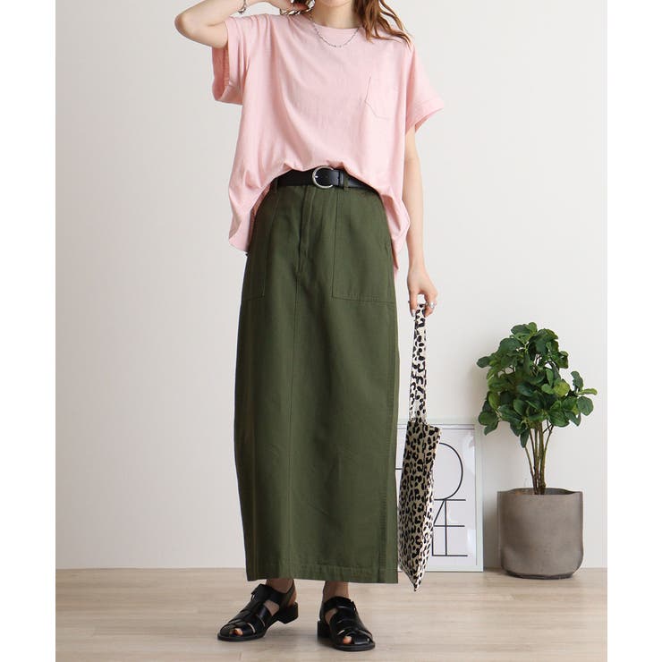 オーバーサイズポケット付きUネックTee | atONE | 詳細画像44 