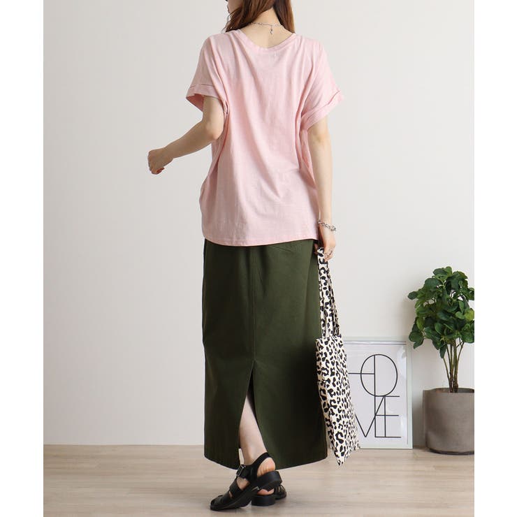 オーバーサイズポケット付きUネックTee | atONE | 詳細画像45 