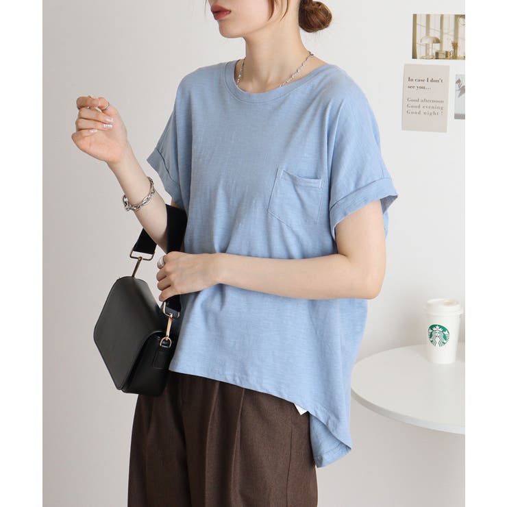 オーバーサイズポケット付きUネックTee | atONE | 詳細画像46 