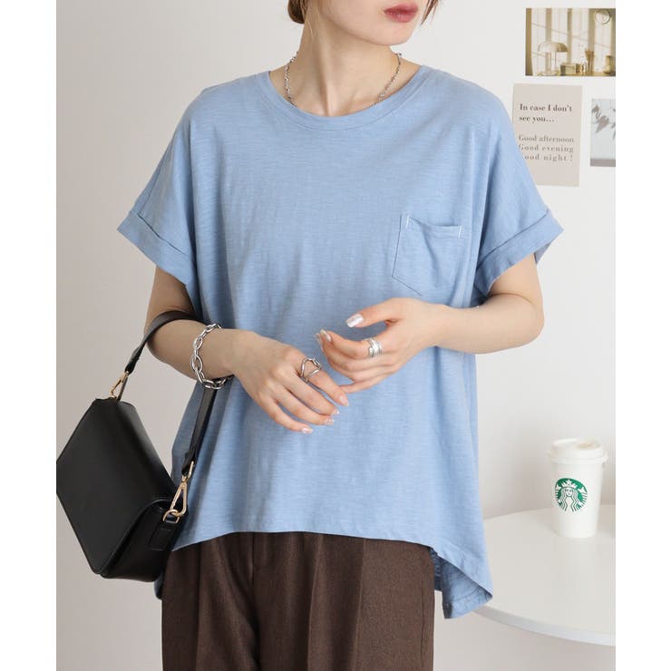 オーバーサイズポケット付きUネックTee | atONE | 詳細画像48 