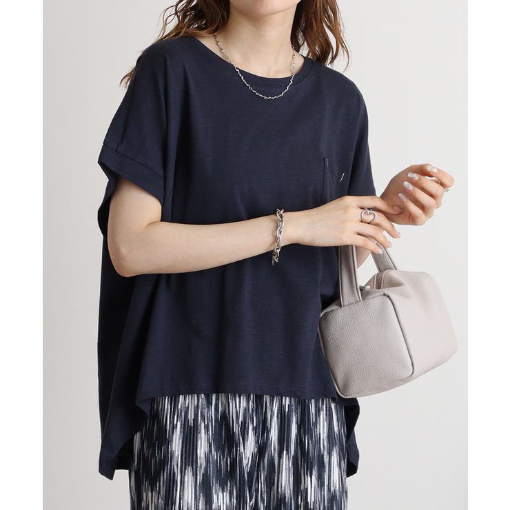 オーバーサイズポケット付きUネックTee | atONE | 詳細画像6 