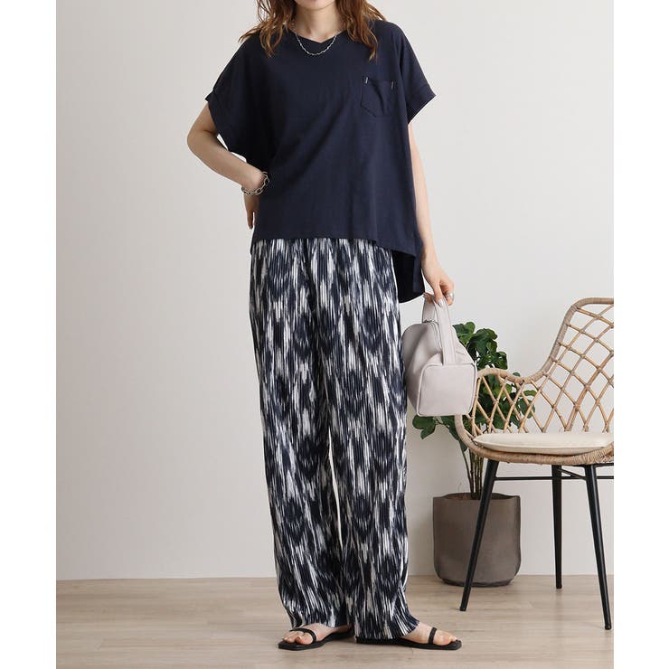 オーバーサイズポケット付きVネックTee | atONE | 詳細画像9 