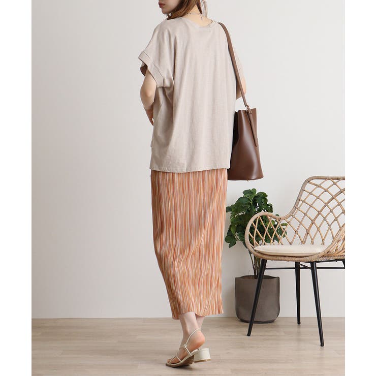 オーバーサイズポケット付きVネックTee | atONE | 詳細画像25 