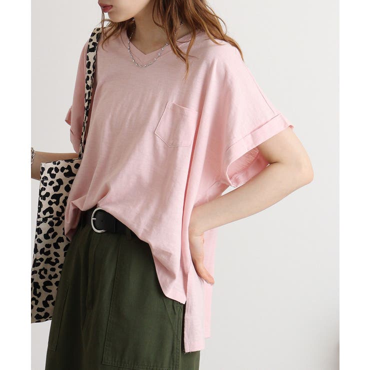 オーバーサイズポケット付きVネックTee | atONE | 詳細画像31 