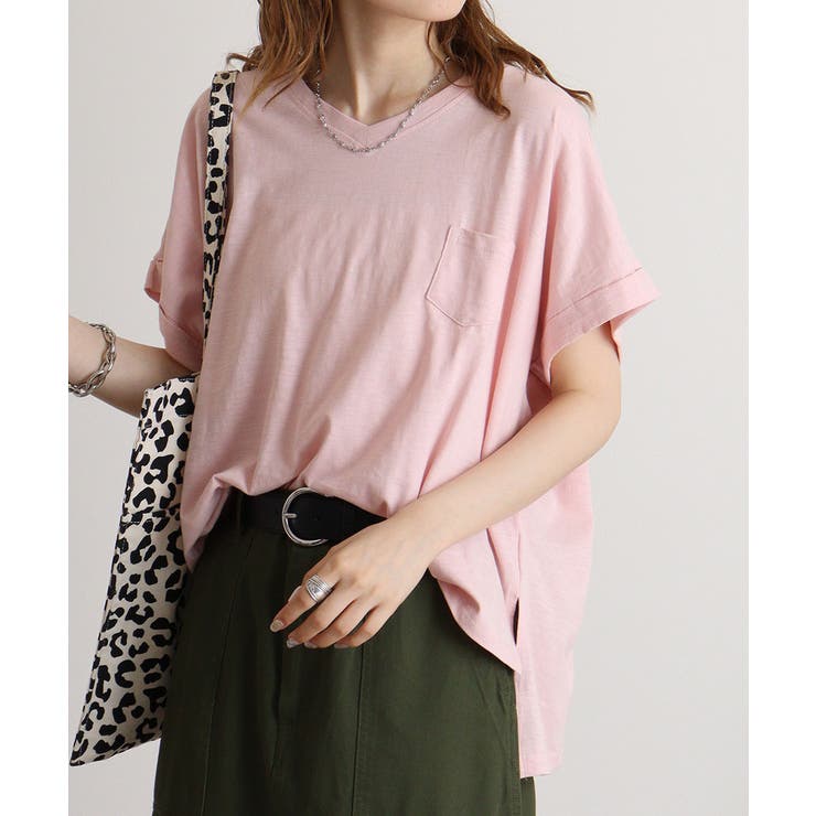 オーバーサイズポケット付きVネックTee | atONE | 詳細画像32 