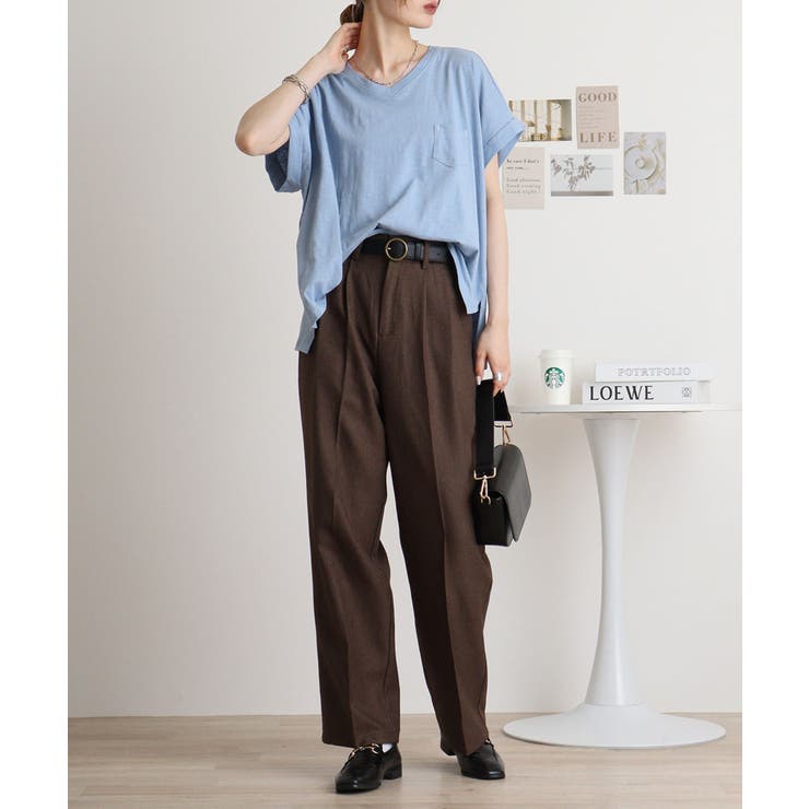 オーバーサイズポケット付きVネックTee | atONE | 詳細画像54 