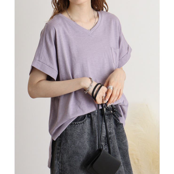 オーバーサイズポケット付きVネックTee | atONE | 詳細画像57 