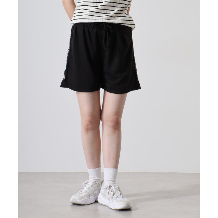 ミニ裏毛サイドロゴショートパンツ | atONE | 詳細画像1 