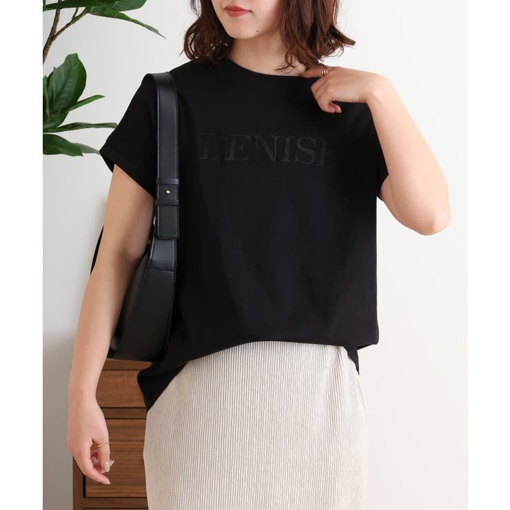 チュニック丈刺繍ロゴモックネックTシャツ | atONE | 詳細画像6 