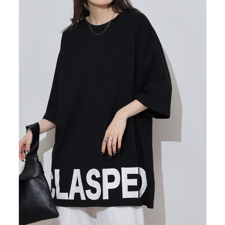 裾前後ロゴプリントウルトラBIGサイズTシャツ | atONE | 詳細画像1 