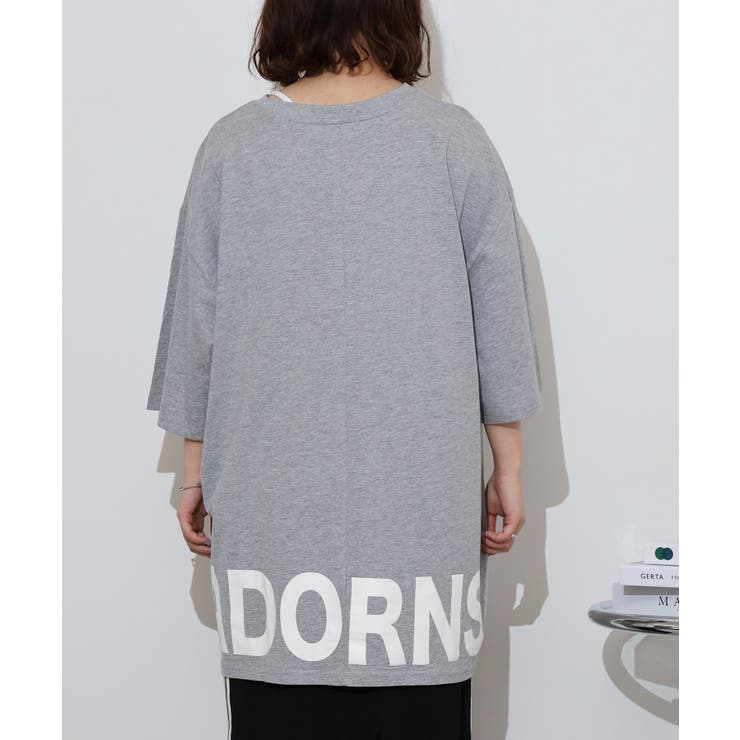 裾前後ロゴプリントウルトラBIGサイズTシャツ | atONE | 詳細画像21 