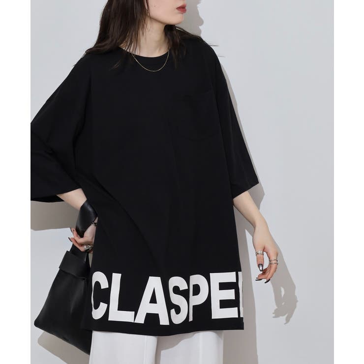 裾前後ロゴプリントウルトラBIGサイズTシャツ | atONE | 詳細画像2 