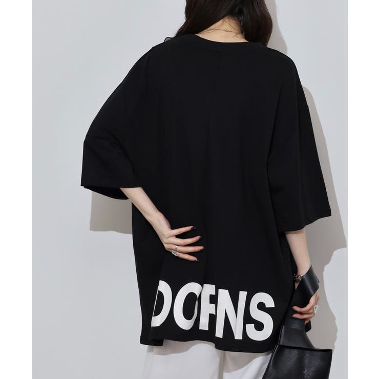 裾前後ロゴプリントウルトラBIGサイズTシャツ | atONE | 詳細画像3 