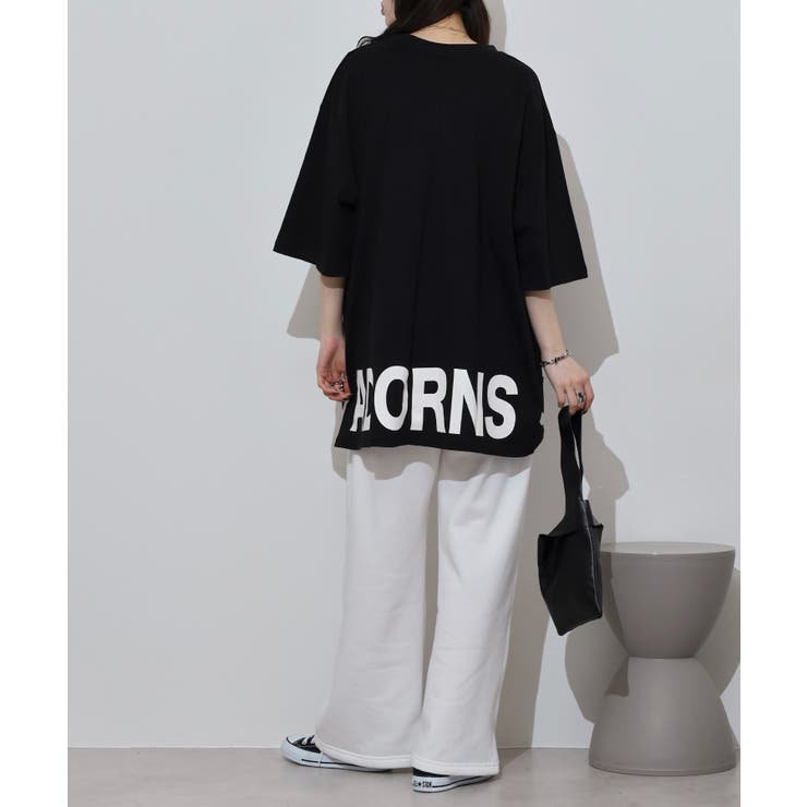 裾前後ロゴプリントウルトラBIGサイズTシャツ | atONE | 詳細画像6 