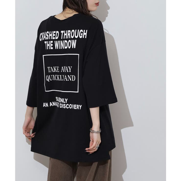 前後ロゴプリントウルトラBIGサイズTシャツ | atONE | 詳細画像9 