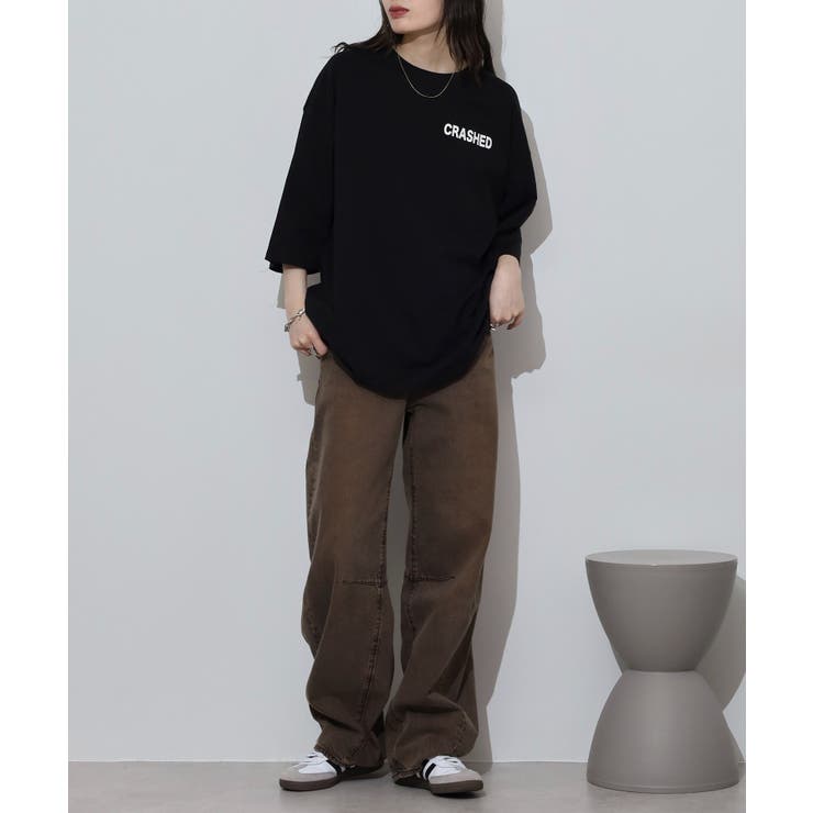 前後ロゴプリントウルトラBIGサイズTシャツ | atONE | 詳細画像11 