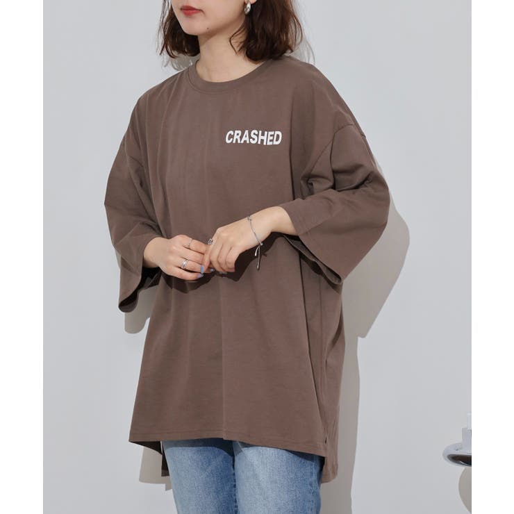 前後ロゴプリントウルトラBIGサイズTシャツ | atONE | 詳細画像13 