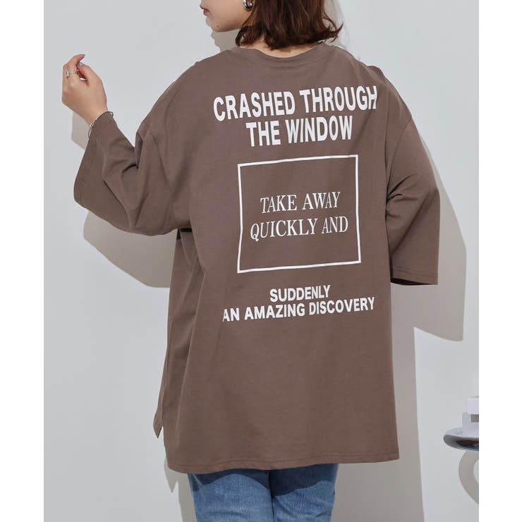 前後ロゴプリントウルトラBIGサイズTシャツ | atONE | 詳細画像14 