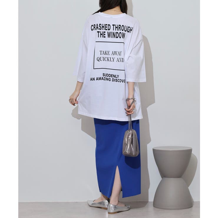 前後ロゴプリントウルトラBIGサイズTシャツ | atONE | 詳細画像6 