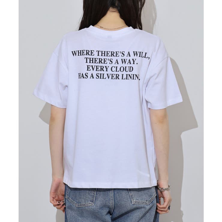 胸元刺繍ロゴBACKロゴプリントヘビーウェイトTシャツ | atONE | 詳細画像15 