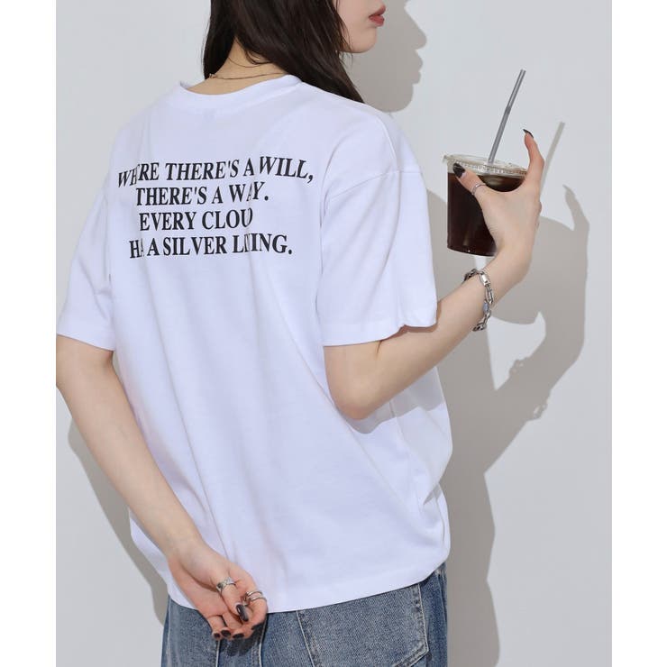 胸元刺繍ロゴBACKロゴプリントヘビーウェイトTシャツ | atONE | 詳細画像3 