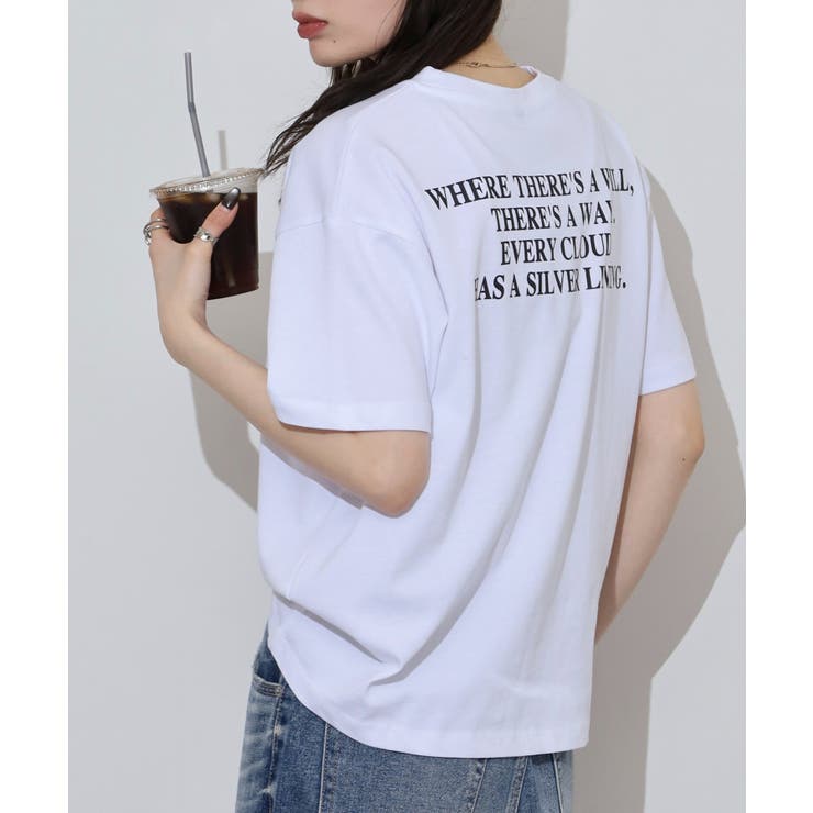 胸元刺繍ロゴBACKロゴプリントヘビーウェイトTシャツ | atONE | 詳細画像4 