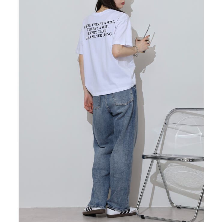 胸元刺繍ロゴBACKロゴプリントヘビーウェイトTシャツ | atONE | 詳細画像6 