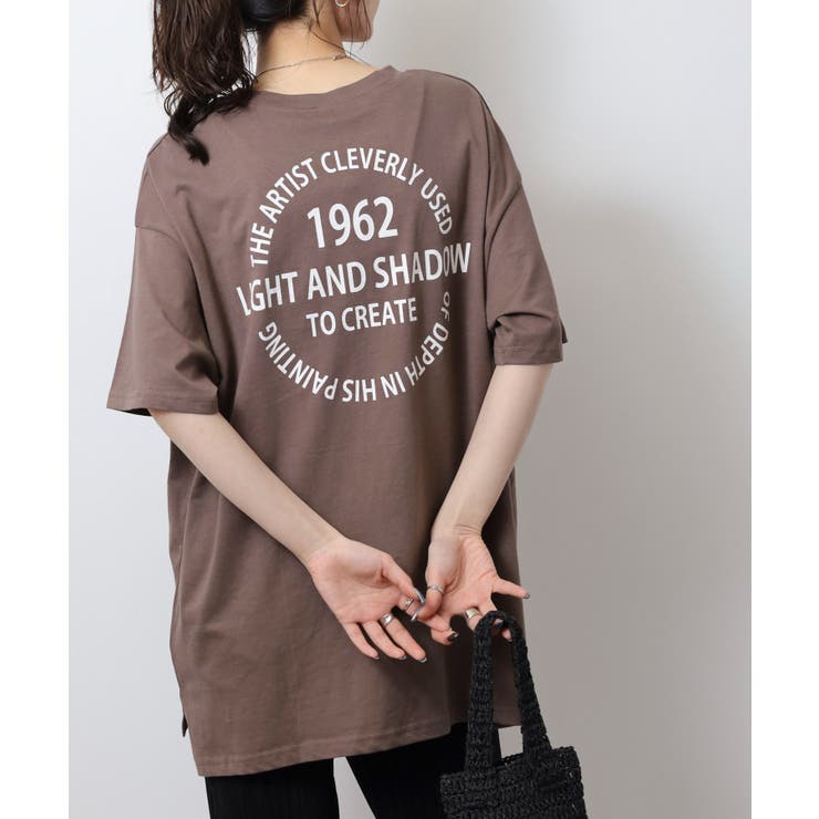 刺繍ロゴ＋バックプリントビッグシルエットTシャツ | atONE | 詳細画像8 