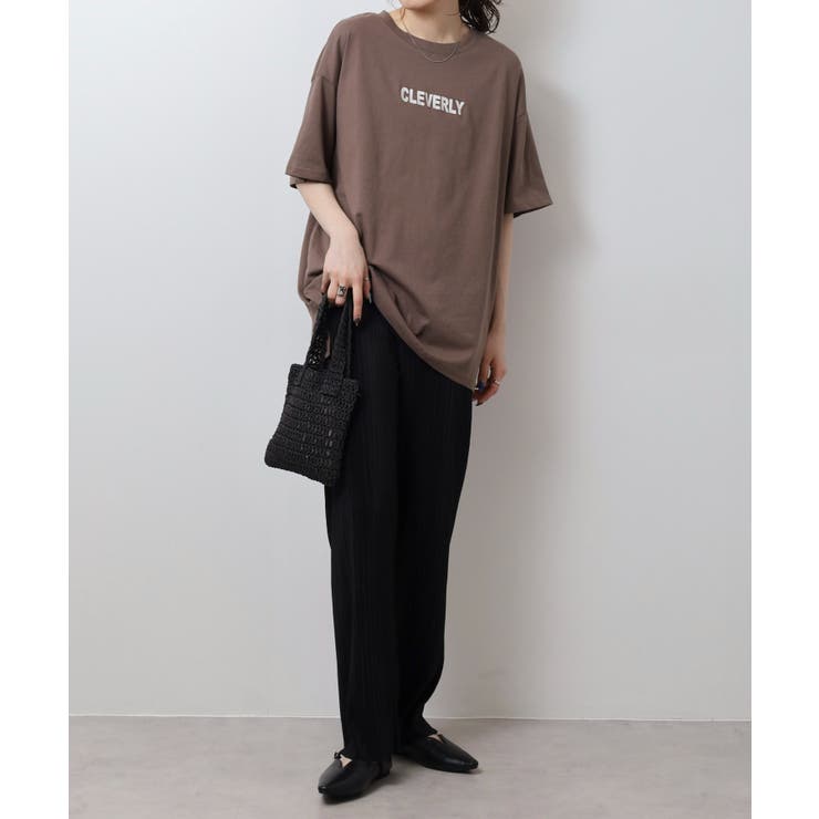 刺繍ロゴ＋バックプリントビッグシルエットTシャツ | atONE | 詳細画像9 