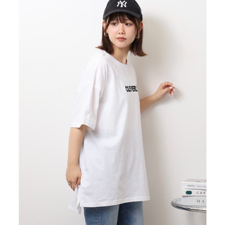 刺繍ロゴ＋バックプリントビッグシルエットTシャツ | atONE | 詳細画像12 