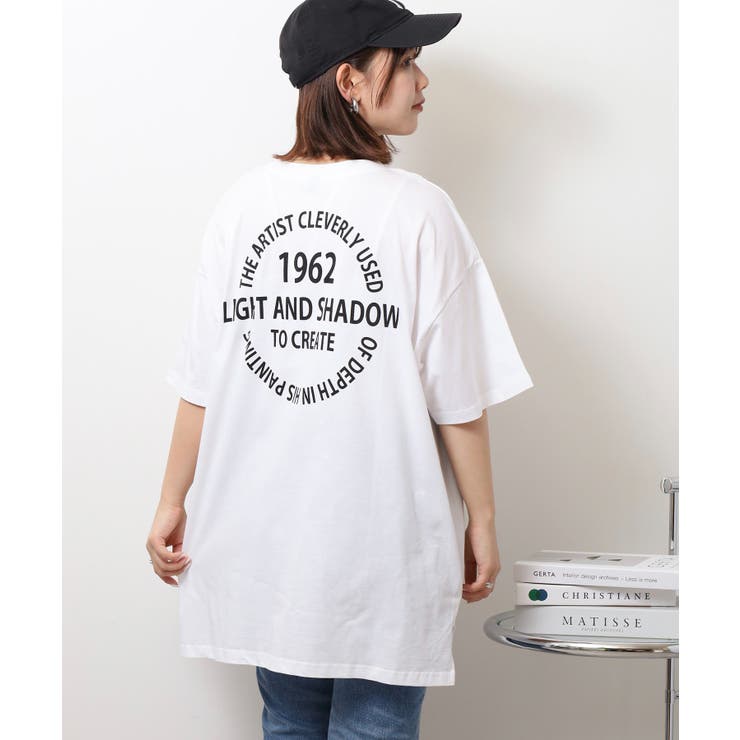 刺繍ロゴ＋バックプリントビッグシルエットTシャツ | atONE | 詳細画像13 