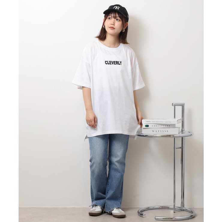 刺繍ロゴ＋バックプリントビッグシルエットTシャツ | atONE | 詳細画像15 
