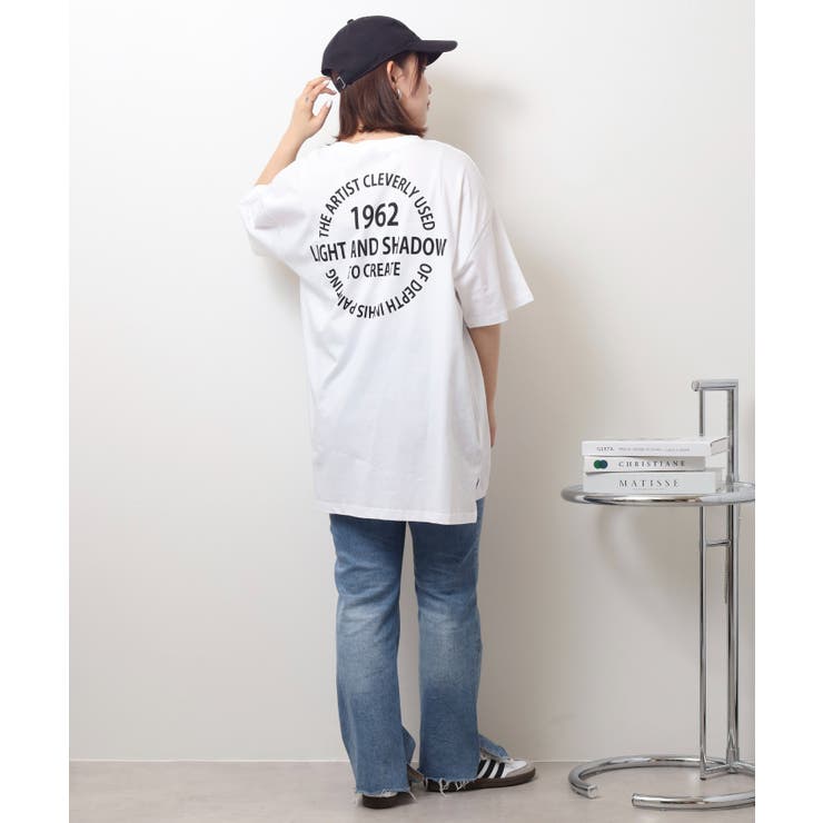 刺繍ロゴ＋バックプリントビッグシルエットTシャツ | atONE | 詳細画像16 