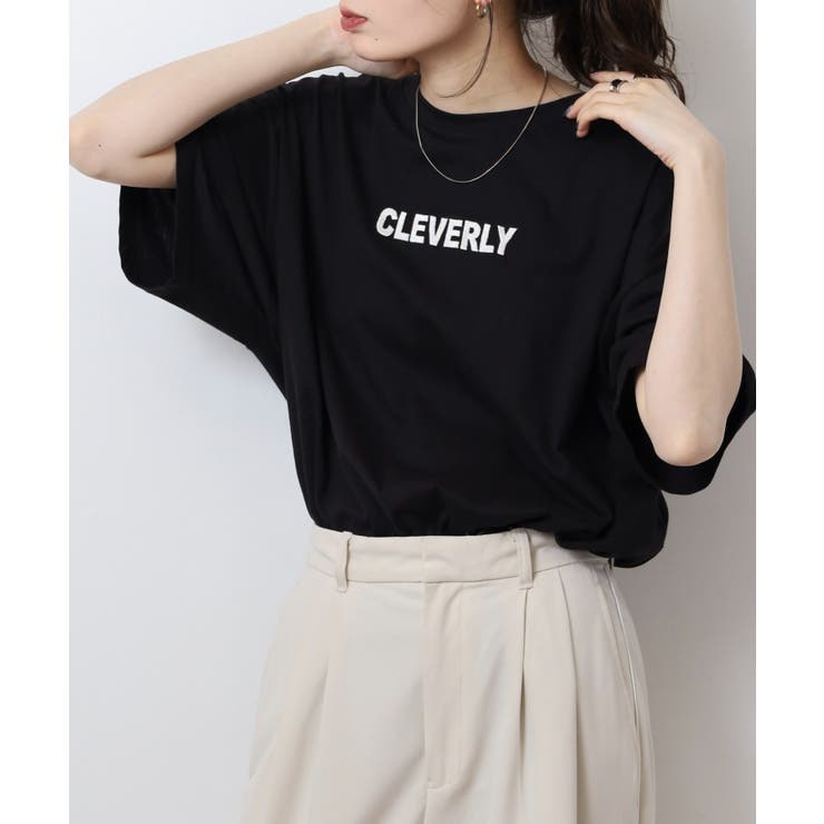 刺繍ロゴ＋バックプリントビッグシルエットTシャツ | atONE | 詳細画像1 