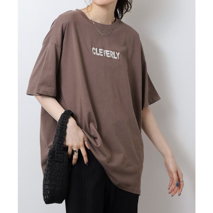 刺繍ロゴ＋バックプリントビッグシルエットTシャツ | atONE | 詳細画像7 