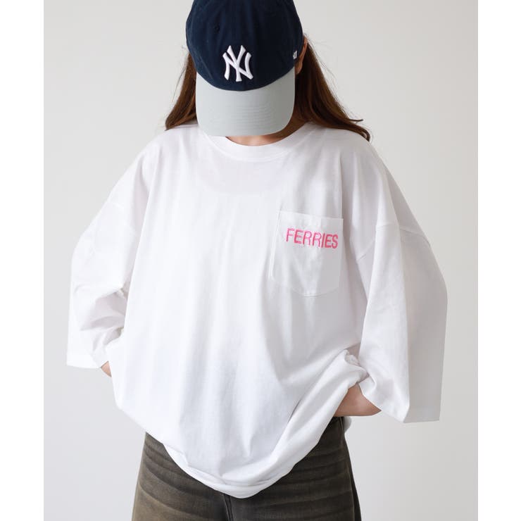 ロゴ刺繍バックロゴプリントオーバーサイズTシャツ | atONE | 詳細画像8 