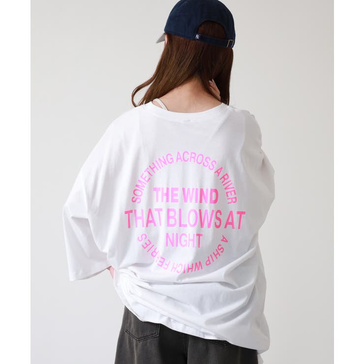 ロゴ刺繍バックロゴプリントオーバーサイズTシャツ | atONE | 詳細画像13 