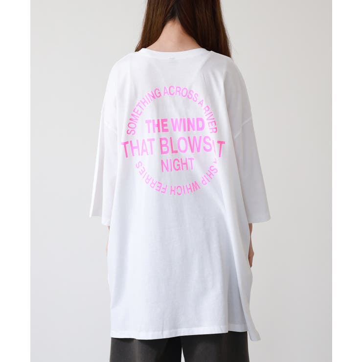 ロゴ刺繍バックロゴプリントオーバーサイズTシャツ | atONE | 詳細画像18 