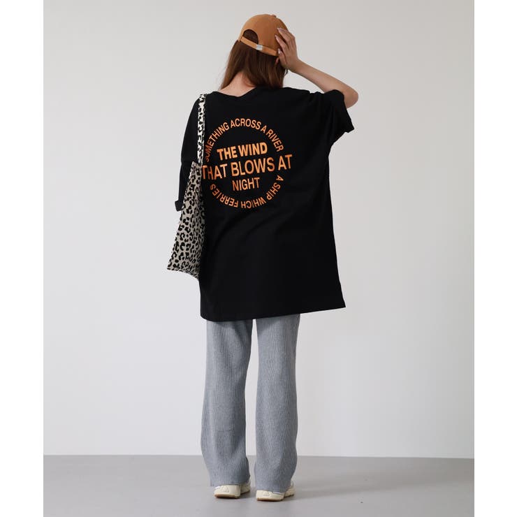 ロゴ刺繍バックロゴプリントオーバーサイズTシャツ | atONE | 詳細画像7 