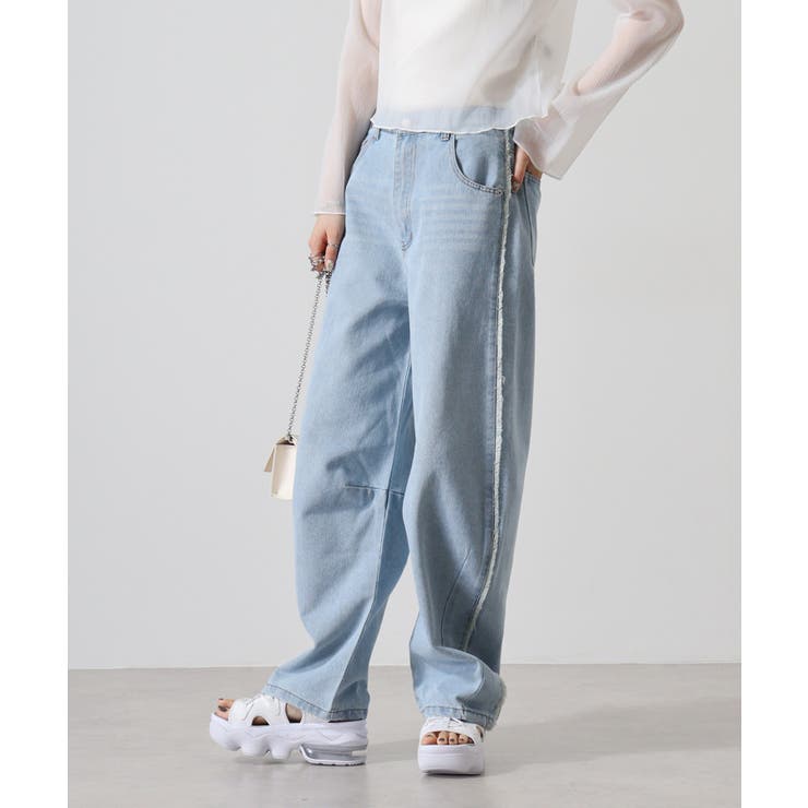 デニムサイドフリンジカーブパンツ | atONE | 詳細画像12 