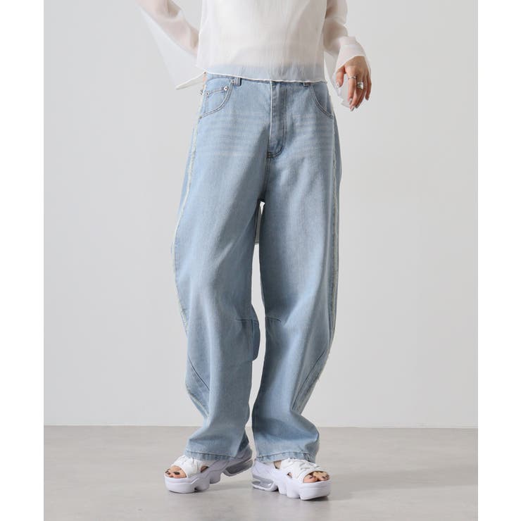 デニムサイドフリンジカーブパンツ | atONE | 詳細画像13 