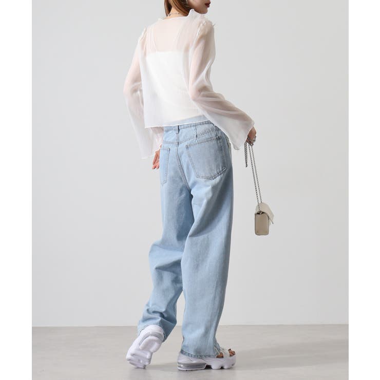 デニムサイドフリンジカーブパンツ | atONE | 詳細画像15 