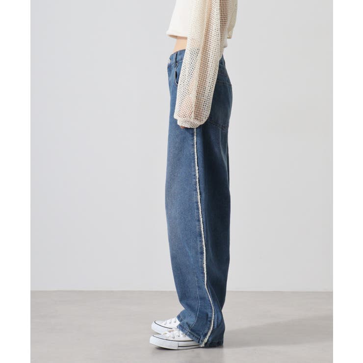 デニムサイドフリンジカーブパンツ | atONE | 詳細画像17 