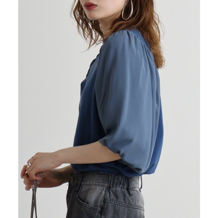 袖口ボリューム布帛切替プルオーバー | atONE | 詳細画像18 