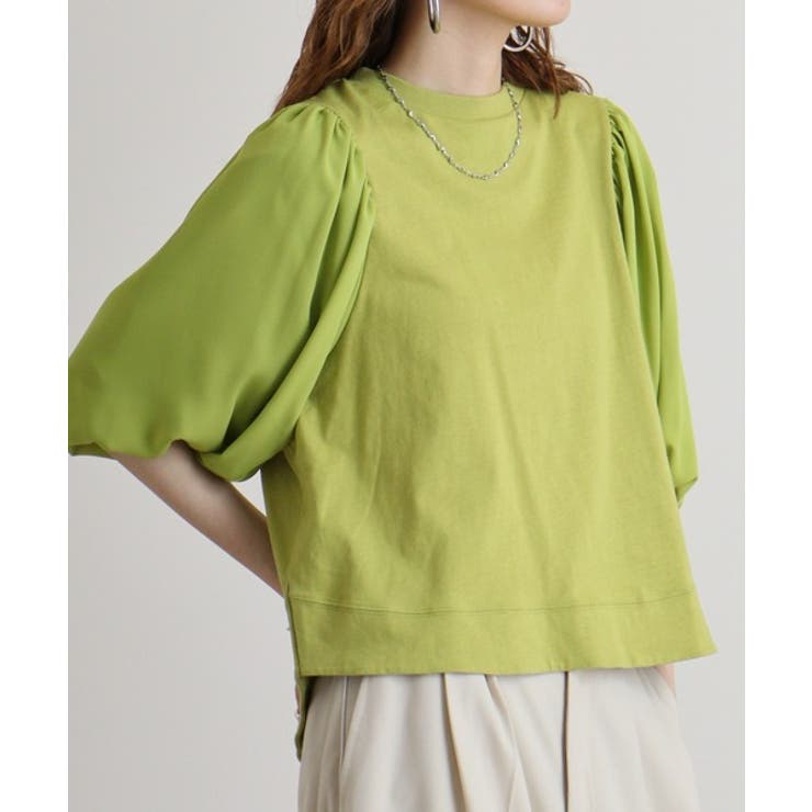 袖口ボリューム布帛切替プルオーバー | atONE | 詳細画像22 