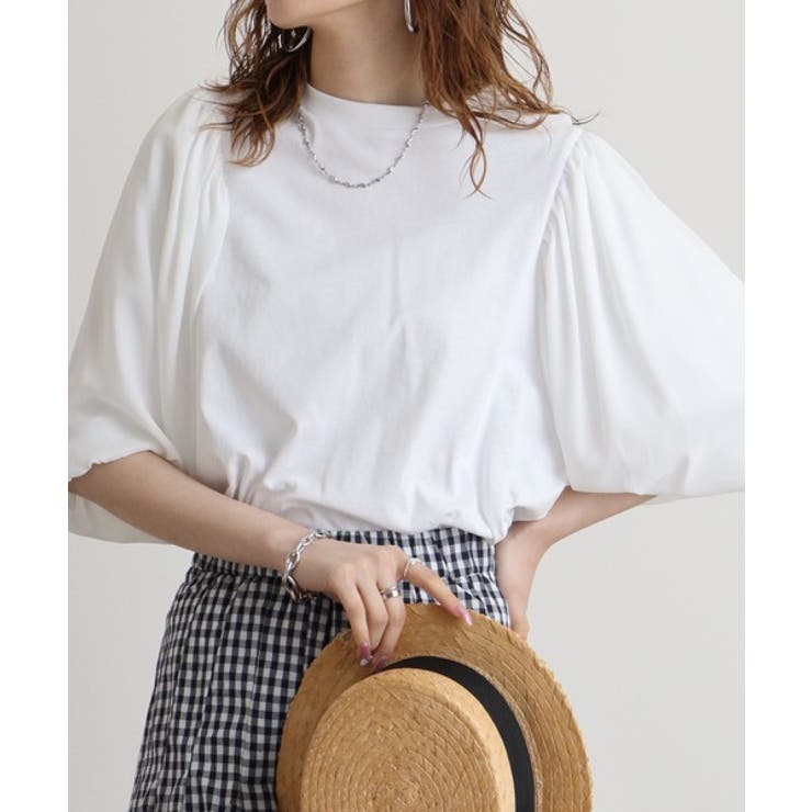 OFF WHITE | 袖口ボリューム布帛切替プルオーバー | atONE