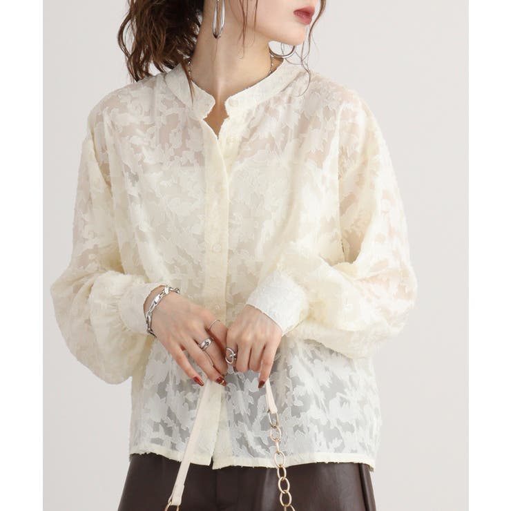 シアージャガードスタンドカラーブラウス | atONE | 詳細画像9 