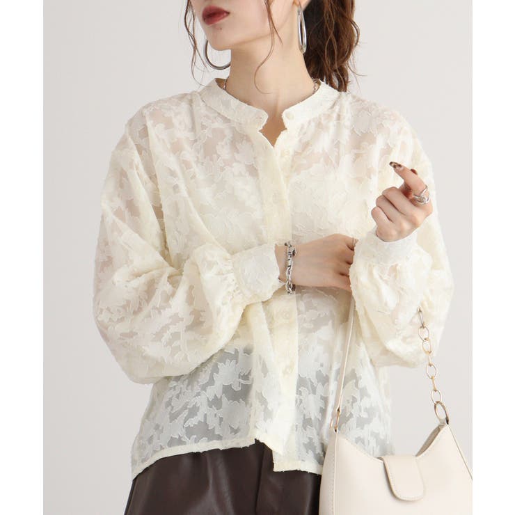 シアージャガードスタンドカラーブラウス | atONE | 詳細画像11 