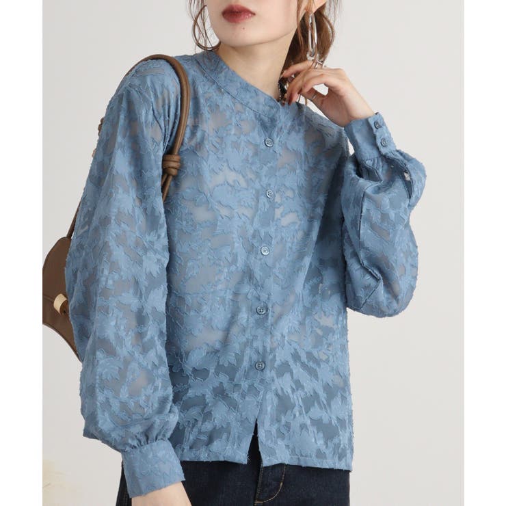 シアージャガードスタンドカラーブラウス | atONE | 詳細画像1 